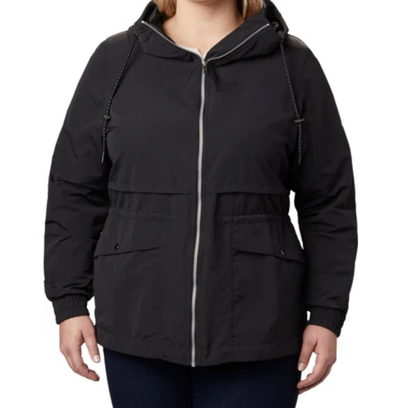 Columbia Women's Day Trippin' Hooded Sporty Light Jacket Black Size 3X - Picture 1 of 10